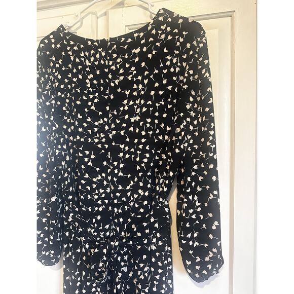 Talbots Size 16 Dress Belted Black Long Sleeve Office Church Party Stretch - Picture 8 of 12